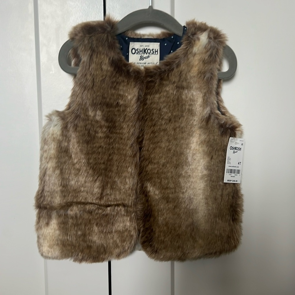 Osh Gosh Toddler Girls Fur Vest